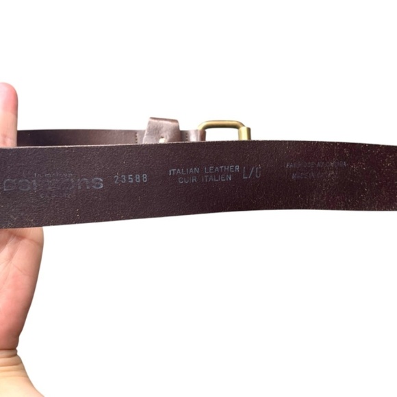 Dark Brown Leather Belt With Embroidery 🤍 - Picture 5 of 7